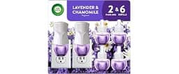 Air Wick Plug in Scented Oil Starter Kit, 2 Warmers + 6 Refills, Lavender & Chamomile, Eco Friendly, Essential Oils, ...