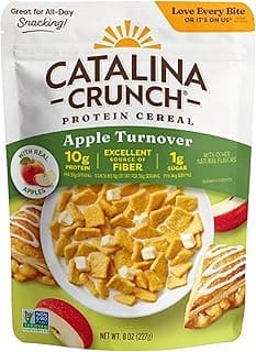 Catalina Crunch Protein Cereal - Breakfast Cereal with 10g of Protein, No Added Sugar - Gluten Free - Apple Turnover ...