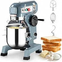 20QT All Metal Commercial Stand Mixer Heavy Duty Dough Kneading Machine | Solid metal frame,large 20QT capacity,adjus...