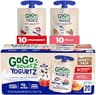 GoGo squeeZ YogurtZ Variety Pack, Strawberry & Peach, 3 oz (Pack of 20), Kids Snacks Made with Real Yogurt and Fruit,...