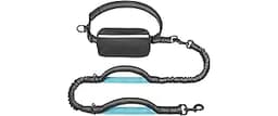 iYoShop Hands Free Dog Leash with Zipper Pouch, Dual Padded Handles and Durable Bungee for Walking, Jogging and Runni...