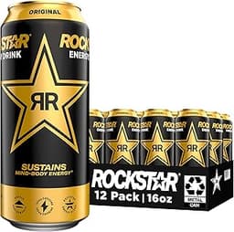 Rockstar Energy Drink, Original, 16 Fl Oz Cans (Pack of 12)