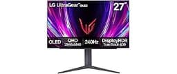 LG ‎27GS93QE 27-inch Ultragear OLED Gaming Monitor QHD 1440p 240Hz 0.03ms DisplayHDR True Black 400 AMD FreeSync Prem...