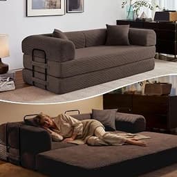 79" Convertible Sofa Bed, Boneless Sleeper Futon Couch for Living Room