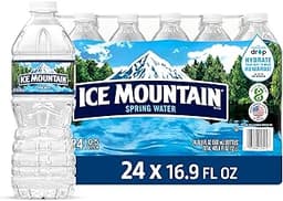 Ice Mountain Spring Bottled Water - 16.9 Fl Oz, 24 Pack | Pure Crisp Natural Spring Water Bottle for Everyday Refresh...