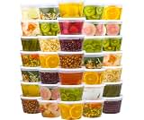 Dealusy 50 Set 16 oz Deli Containers with Lids | Leak-Proof BPA Free Plastic Take Out Bowls, Food Storage Containers ...