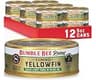 Bumble Bee Prime Tonno Tuna in Olive Oil, 5 oz (Pack of 12) | Premium Wild Caught Yellowfin Ahi Tuna, 28g Protein per...