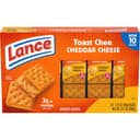 Lance Sandwich Crackers, ToastChee Cheddar, 10 Individually Wrapped Packs, 6 Sandwiches Each