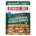 Bumble Bee Mediterranean Herbs & Spices Tuna Pouch, 2.5 oz | Wild Caught Seasoned Tuna, Ready to Eat, 14g Protein per...