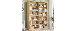 Odeekea Freestanding Bookshelf and Bookcase, 6 Tier Double Wide Bookshelves, Home Display Storage Shelves 70.8” Tall ...