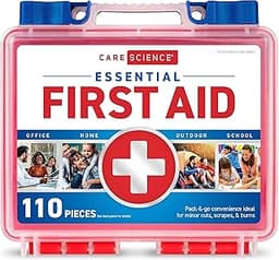Care Science First Aid Kit, 110 Pieces | Professional Use for Travel, Work, School, Home, Car, Emergency, Survival, C...
