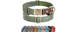 Didog Soft PU Leather Dog Collars for Small Dogs,Classic Adjustable Dog Collars with Quick Release Metal Buckle,Easy ...