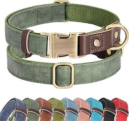 Didog Soft PU Leather Dog Collars for Small Dogs,Classic Adjustable Dog Collars with Quick Release Metal Buckle,Easy ...