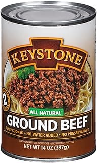 Keystone All Natural Ground Beef 14 Ounce Long Term Emergency Survival Food Canned Meat | Fully Cooked Ready to Eat |...