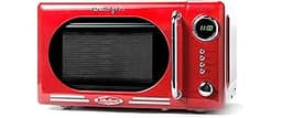 Nostalgia Retro Compact Countertop Microwave Oven - 0.7 Cu. Ft. - 700-Watts with LED Digital Display - Child Lock - E...