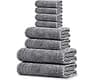 Tens Towels Pack of 8 Towels Set, 2 Extra Large Bath, 2 Hand, 4 Washcloths, 100% Cotton, Lighter Weight, Quicker to D...