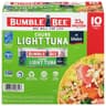 Bumble Bee Chunk Light Tuna In Water, 5 oz Cans (Pack of 10) - Wild Caught Skipjack Tuna - 23g Protein Per Serving - ...