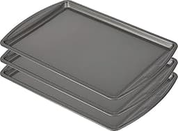 GoodCook Everyday Nonstick Carbon Steel 13” x 9” Baking Sheet Set, 3 Pack – Standard-Sized Carbon Steel Cooking Pans,...