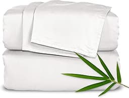 King Sheets by Pure Bamboo, Genuine 100% Organic Viscose Derived from Bamboo Bed Sheet Set, Soft & Cooling, Double St...