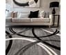 Rugshop Wavy Circles Fade-Resistant Living Room Area Rug Gray 5'3" x 7'3" | Rectangular, Size 5'3" x 7'3", Bedroom, D...