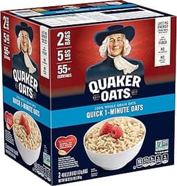 Quaker Quick 1-Minute Oatmeal, Non GMO Project Verified, 2.5 Pound (Pack of 2)
