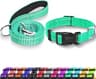 Reflective Dog Collar with Safety Locking Buckle, Adjustable Soft Breathable Nylon Collars for Small, Medium and Larg...