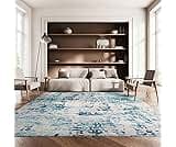 SAFAVIEH Area Rug 8x10 - Madison Collection - Large - Ivory & Turquoise, Modern Abstract Design, Non-Shedding & Easy ...