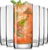 JoyJolt Faye 13oz Highball Glasses, 6pc Tall Glass Sets. Lead-Free Crystal Drinking Glasses. Water Glasses, Mojito Gl...