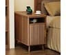 Huuger Narrow End Table with Charging Station, USB-C Port | Fluted Nightstand with Storage Cabinet, Back Rack, Farmho...