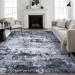 5x7 Area Rug Living Room Rug: Washable Modern Abstract Soft Thin Rug Indoor Floor No Slip Stain Resistant Carpet for ...