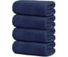 Tens Towels 4 Piece Extra Large Bath Towels 30 x 60 Inches, Navy | 100% Cotton, Larger & Lighter Weight, Quicker to D...