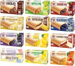 JJ's Bakery Fruit Pie Variety Pack, 4 oz Individually Wrapped, 12-Pack