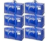 TICONN 6 Pack Extra Large Moving Bags Heavy Duty with Zippers & Carrying Handles, Durable Storage Bags Moving Boxes f...