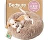 Bedsure Calming Small Dog Bed Donut Washable Cat＆Puppy Bed,23 inches Camel | Fluffy Faux Fur Round Cuddler,Machine Wa...