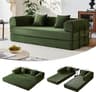 79" Convertible Sofa Bed, Boneless Couches for Living Room | Dark Green | Corduroy Futon Sofa Bed with Pocket Springs...