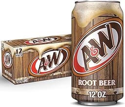 A&W Root Beer Soda, 12 fl oz cans, 12 pack