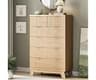 Fluted Dresser for Bedroom with 6 Drawers, 46" Tall Modern Chest of Drawers with Metal Handle, Wooden Dresser TV Stan...