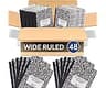 48 Pack - EPI Marble Hardcover Wide Ruled Composition Notebook | 200 Pages (100 Sheets), 9.75 x 7.5 in, Sturdy Sewn B...