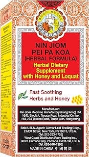 NIN JIOM PEI PA KOA (Herbal Formula) 300ML, Herbal Dietary Supplement with Honey and Loquat - Soothing Throat