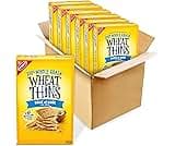 Wheat Thins Hint of Salt Low Sodium Snacks, Whole Grain Wheat Crackers, Bulk Snack Crackers, 6 - 8.5 oz Boxes