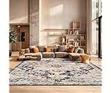 SAFAVIEH Area Rug 8x10 - Madison Collection - Large - Black & Gold, Boho Chic Distressed Medallion Design, Non-Sheddi...