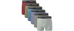 BAMBOO COOL Boys’Moisture Wicking & Breathable Mesh Underwear Soft Tagless Performance No Ride Up Boxer Briefs 6 Pack