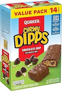 Quaker Chewy Dipps Granola Bars Chocolate Chip, 1.09 oz, 14 Ct