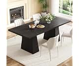 Rectangle Dining Table for 4-6 People,Wooden Table with Heavy Duty Legs