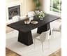 Rectangle Dining Table for 4-6 People,Wooden Table with Heavy Duty Legs