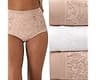 Bali Women's Breathe Underwear, 3-pack, High-rise Briefs, Breathable Cotton Modal Lace Panties