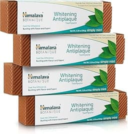 Himalaya Botanique Whitening Complete Care Toothpaste, Teeth Whitening, Fights Plaque, Fluoride Free, No Artificial F...