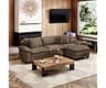 MIXPATIO 123-Inch L Shaped Sectional Sofa with Cloud Cushions, Deep Seat Modular Couch Set w/ 4 Seats & 1 Ottomans, R...