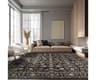 Ruaruarug Washable Area Rug 8×10 for Living Room, Ultra Soft, Black Gold | Non Slip, Easy to Clean, Water Repellent, ...