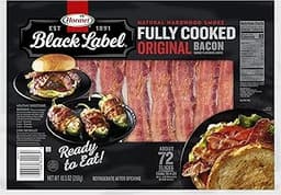 HORMEL BLACK LABEL Fully Cooked Bacon - Thick Bacon Snacks for Breakfast, 10.5 Ounce (Pack of 1)